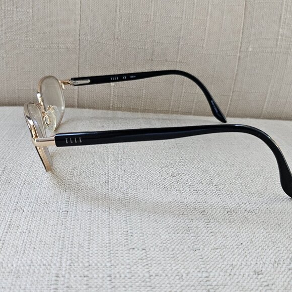 Elle Eyeglasses Frame EL13344 GD Women's Black Metal Oval Full Rim 51[]16 135 - Picture 9 of 16